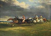 Theodore   Gericault The Epsom Derby oil painting artist